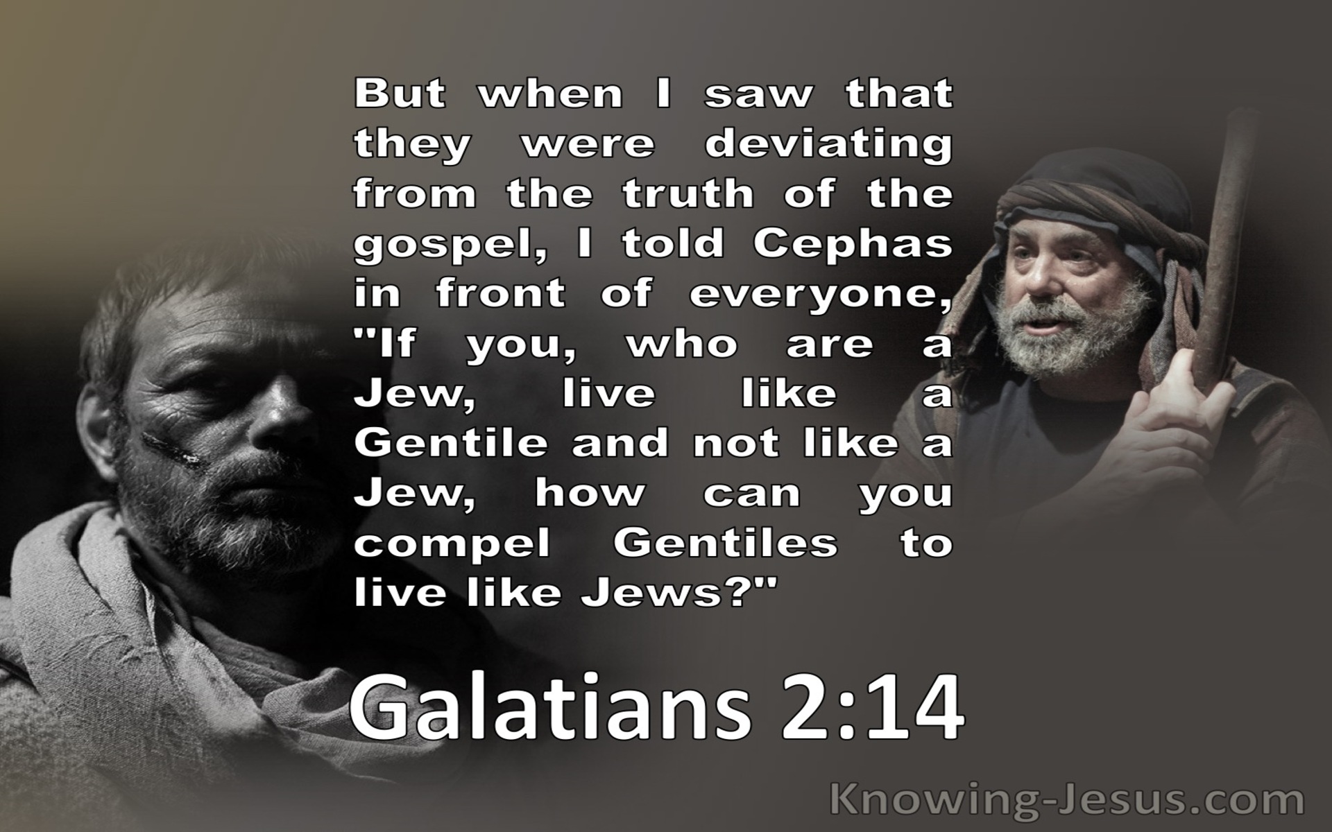 Galatians 2:14 Paul And Peter Deviating From The Truth  (white)